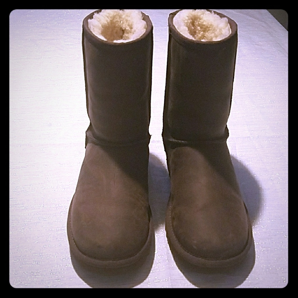 Ugg Classic Short Brown Leather Boots